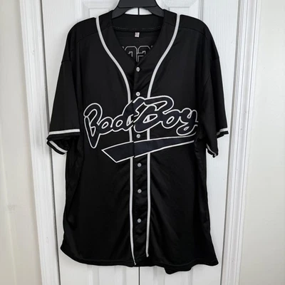 Camiseta deportiva de béisbol Biggie Smalls Bad Boy negra XXL hip hop rap tributo ropa de calle Foto 1 de 4