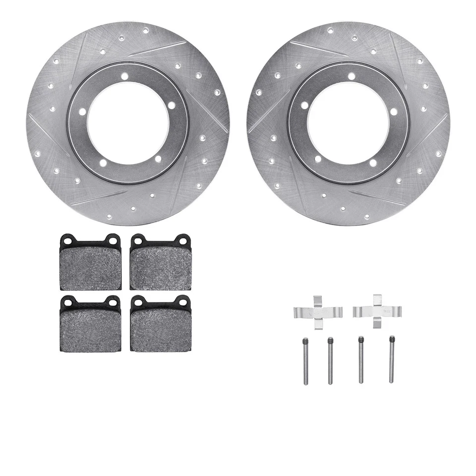 For Porsche 912 65-69 Drilled & Slotted Front Brake Kit w Semi-Metalic Pads Foto 1 de 1