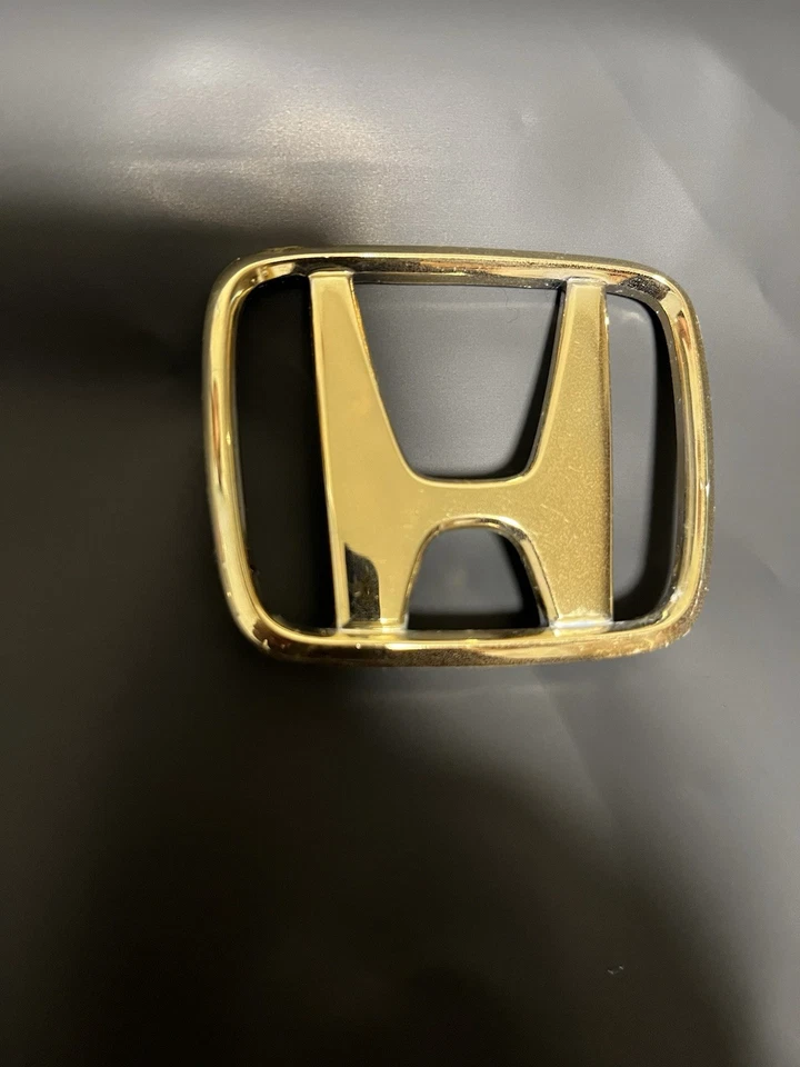 Gold Honda 2.5" vintage Accord trunk emblem badge decal logo 1990-1993 Genuine - Image 1 of 1