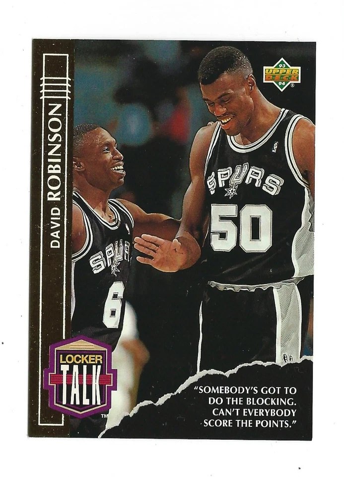 1993-94 Upper Deck Locker Talk #LT9 David Robinson Spurs - Image 1 of 1