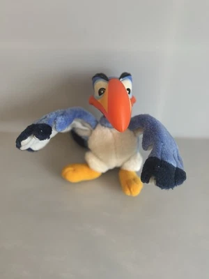 Disney 1993 Mattel Plush Lion King Zazu Plush Soft Toy Vinyl Face Bird Hornbill - Image 1 of 4