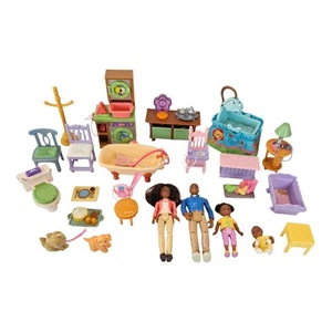 Lotto Figurine Mobili Casa delle Bambole Fisher Price Loving Family - Foto 1 di 7