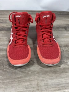ASICS Matflex 6 GS Wrestling Shoes Red 1084A007 Boys Youth Size 5 ERO 36 22cm - Picture 1 of 7
