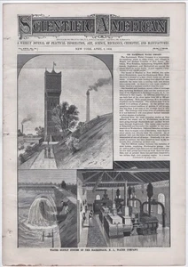 1892 SCIENTIFIC AMERICAN JOURNAL ART MECHANICS NY WATER SUPPLY HACKENSACK NJ - Picture 1 of 4