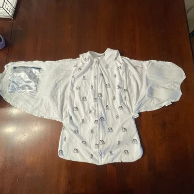 Halo Sleep Sack Swaddle 0-3m Infant Baby White w/ Penguins  - Image 1 of 4