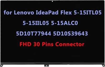 LED LCD Touch Screen for Lenovo IdeaPad Flex 5-15IIL05 5D10S39643 Assembly FHD - Bild 1 von 4