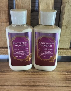 Bath & Body Works WINTERBERRY WONDER Set x 2 Body Lotion Christmas Holiday 8oz - Picture 1 of 3