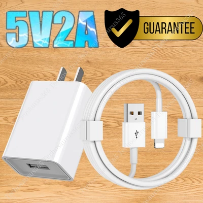 Cable de carga rápida bloque cargador de pared USB para iPhone 8 SE XR XS 11 12 13 14 Pro Foto 1 de 4