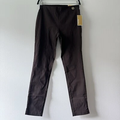 Michael Kors NWT Logo Super Skinny Ankle Pull-On Pants in Chocolate Brown Size S - Image 1 of 4