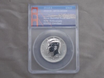 2018-S RP 70 DCAM Silver Reverse Proof 50th Anniversary Set - Image 1 of 2