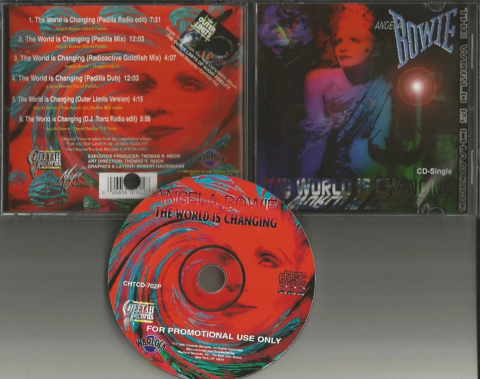 ANGELA BOWIE World is Changing 6TRX MIXES & DUB & EDIT LIMIT USA CD single DAVID - Image 1 of 1