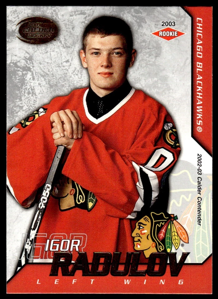 2002-03 Pacific Calder Igor Radulov Rookie 241/825 Chicago Blackhawks #110 - Image 1 of 2