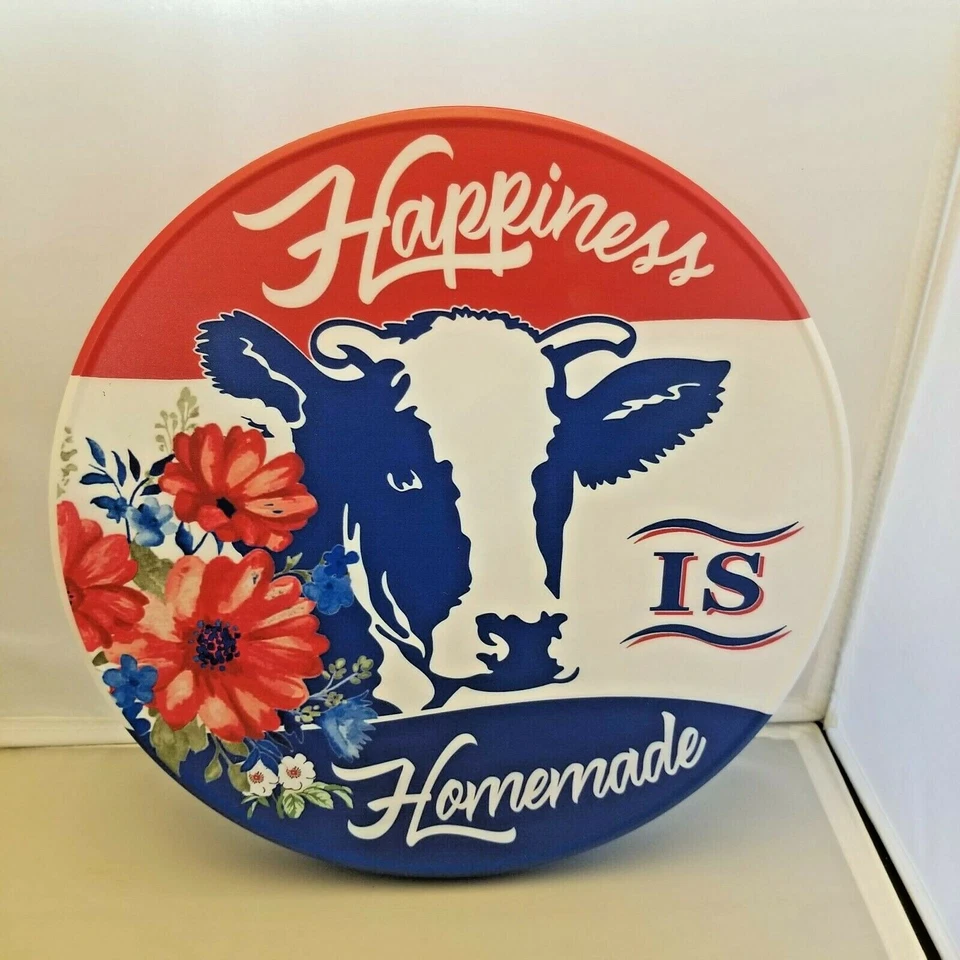 The Pioneer Woman Country Happiness Cow Iron Art Plaque 14in X 1.5in