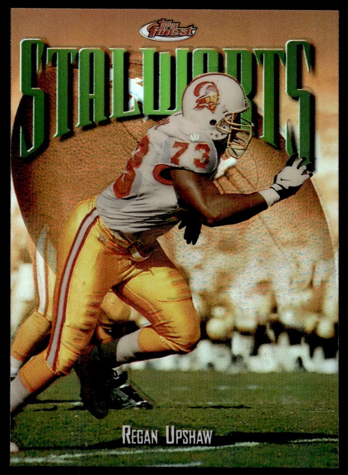 1997 TOPPS Finest Refractors Regan Upshaw Rookie Tampa Bay Buccaneers #257 R96 - Image 1 of 2