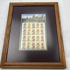 American Indian Dances US MNH Scott TC Plate Position 32¢ Stamps 1995 Framed - Picture 1 of 6