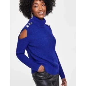 Maglione girocollo spalle fredde INC International Concepts dettaglio bottoni taglia M - Foto 1 di 8