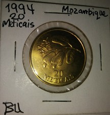 1994 Mozambique 20 Meticais , Gem B.U. Coin (10 Items W/Del. Conf. $3.66 Usa)