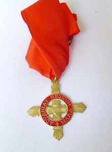 MEDAGLIA DEVOZIONALE CROCE RELIGIOSA SACRO CUORE SPILLA GESU MARIA CATTOLICA - Foto 1 di 2