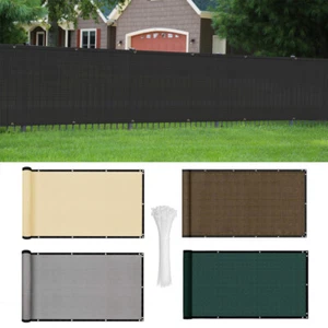 200GSM Fence Privacy Screen Cover Mesh 4' 5' 6' 8' x 50' Black Green Beige Brown - Picture 1 of 28