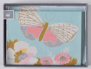 Hallmark Note Cards Butterfly Flowers Pastels 10 Cards Blank Inside New - Picture 1 of 2