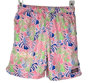 Pantalones Cortos de Natación Para Hombres Vineyard Vines Líneas Rosa Floral Hojas Talla Pequeña - Imagen 1 de 6