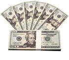 100 Dinero de utilería para películas billetes de 20 dólares doble impresión