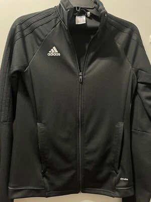 CHAQUETA LIGERA ADIDAS CLIMALITE 3 RAYAS CREMALLERA COMPLETA TALLA XS NEGRA Foto 1 de 4