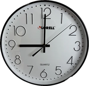 Reloj de Pared Silencioso Lorell 12" 61011 Negro (Nuevo en Caja/Sin Usar) - Imagen 1 de 6