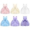 Baby Mädchen Taufkleid Aus Satin Mit Schleife – ärmelloses Prinzessinnenkleid (6 Monate-10 Jahre)