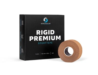 SPORTACULAR GEAR Sporttape RIGID PREMIUM | 3,8cm x 10m | tan | Profi Qualität | extremer Halt
