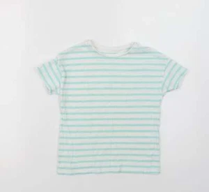 F&F Girls Green Cotton blend T-Shirt Size 5-6 Years - Picture 1 of 12