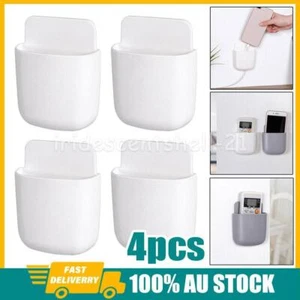4X TV Case Plug Holder Phone Remote Control Storage Wall Mounted Organizer OZ - Picture 1 of 9