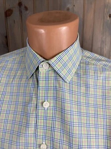 UNTUCKit LONG SLEEVE Button Shirt Wrinkle Free Cotton Sz Small Green Plaid Check - Picture 1 of 9