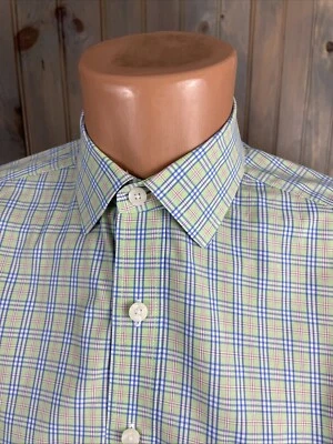 UNTUCKit LONG SLEEVE Button Shirt Wrinkle Free Cotton Sz Small Green Plaid Check - Image 1 of 4