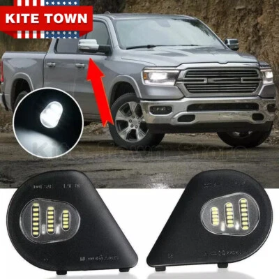 NEW LED Side Towing Mirror Puddle Light For Dodge Ram 10-19 1500-5500 - Изображение 1 из 4