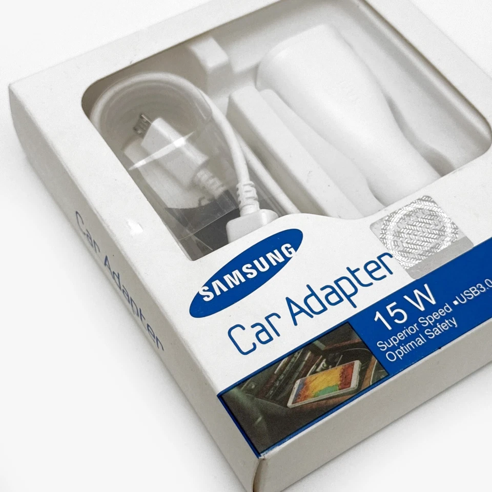 Cargador rápido de coche Samsung 15W + cable de datos micro-USB de 5 pies para Galaxy S7/S6/J7/J3 Foto 1 de 4