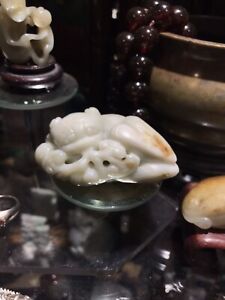 Antique Chinese Carved Jade Beast Figurine Ming Dynasty