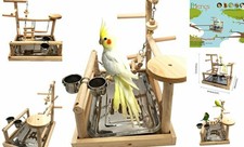 Parrots Playstand Bird Playground Parrot Perch Gym Stand Playpen Bird Ladders E