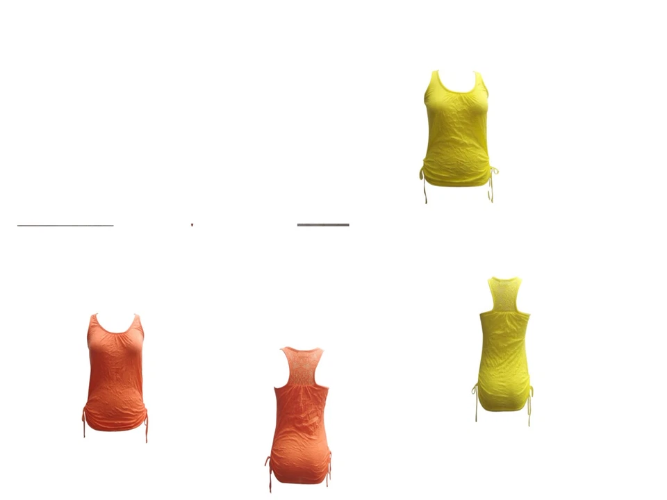 NWT PRETTY CRINKLE LACE AND SIDE CINCH TOP TANK SMALL - Image 1 of 1