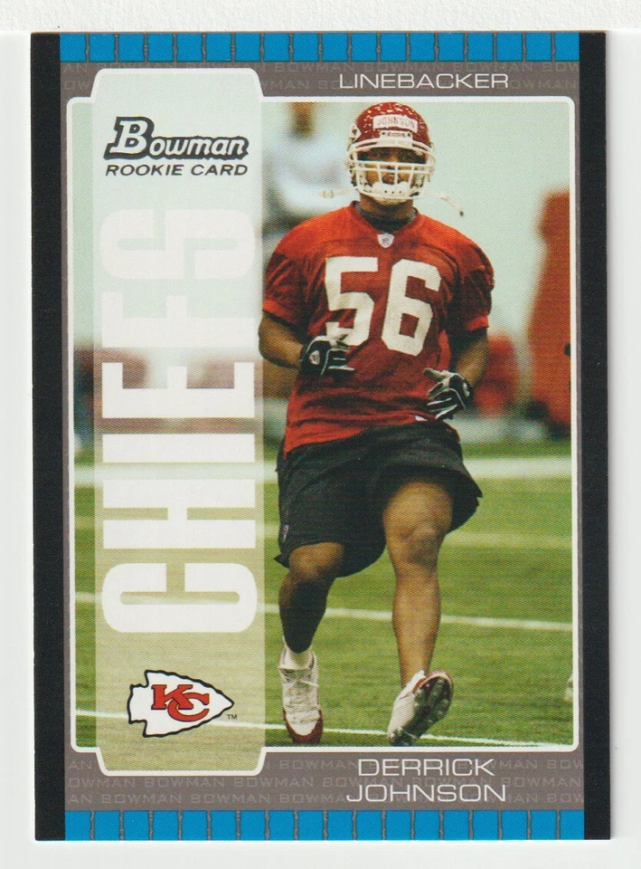 Derrick Johnson RC - Kansas City Chiefs (NFL)  2005 Bowman Football # 117 Mint - Image 1 of 1