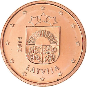 [#1161767] Latvia, Euro Cent, 2014, MS, Copper Plated St, eel