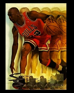 Michael Jordan - 1995-96 Fleer Metal PLATA LISA #3 - Imagen 1 de 3
