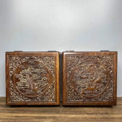 12.3'' Chinese wood Box natural Rosewood Jewelry Box wood Storage Box - Image 1 of 4