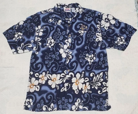 PITT PANTHERS UNIVERSITY OF PITTSBURGH Blue Hawaiian Shirt Men's Size M EUC Cover