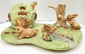 OSTERN FRÜHLINGSDORF AUFSTELLER Salathaus, Hasen, Plattform SELBSTGEMACHTE KERAMIK - Bild 1 von 12