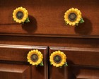 Sunflower Vintage Kitchen Resin Cabinet Knobs Drawer Pulls Country Home Decor