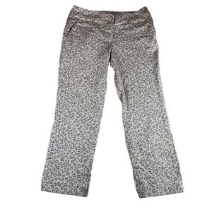 Cynthia Rowley Women's Size 2 Tapered Cropped Pants Leopard Print - Picture 1 of 12