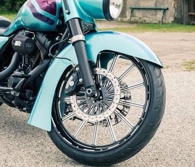 Guardabarros delantero personalizado 21" Harley Davidson Fatboy Heritage Softail FLSTF FLST FLSTN Foto 1 de 4