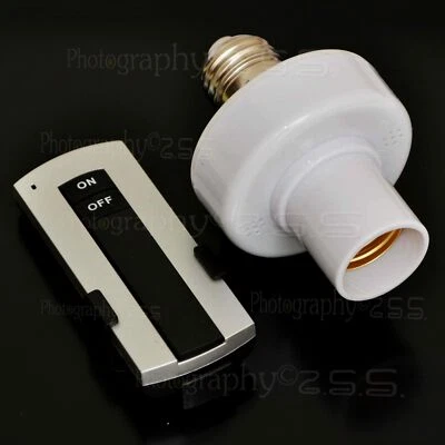 RF 314 Control Remoto Inalámbrico E27 Soporte de Lámpara de Luz Tapa Enchufe Interruptor Adaptador Foto 1 de 4