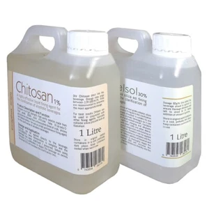 Kieselsol 30% 1L + quitosano 1% 1L agentes de aclaración de aleteo vino cerveza espíritu - Imagen 1 de 5